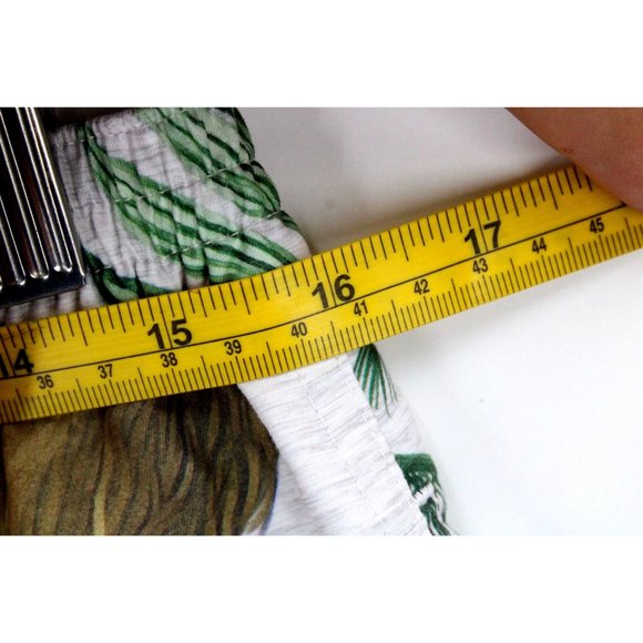 Palmwave Hawaiian Pants Womens Gray All Over Print Flat Front Size Large L - Picture 8 of 9